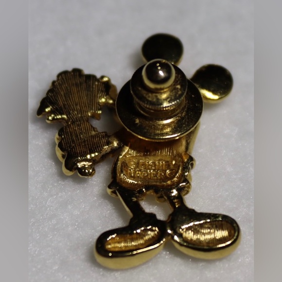 Napier Disney Pin Set Mickey Minnie Mouse Gold Tone Lapel Signed Vintage - Picture 5 of 9